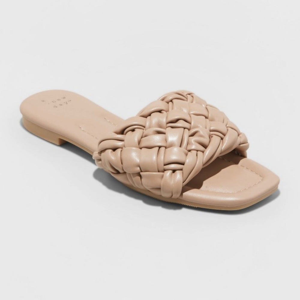 NWT Tan Woven Sandals